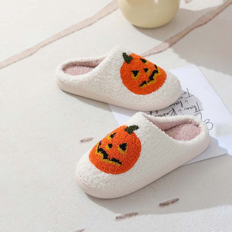 Halloween Pluche Pompoenpantoffels