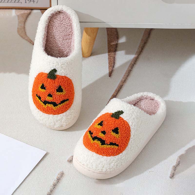 Halloween Pluche Pompoenpantoffels