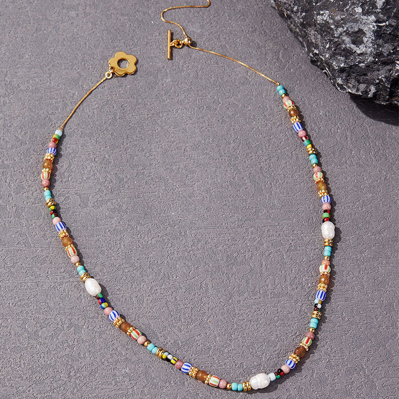 Boho Kleurrijke Kralen Ketting