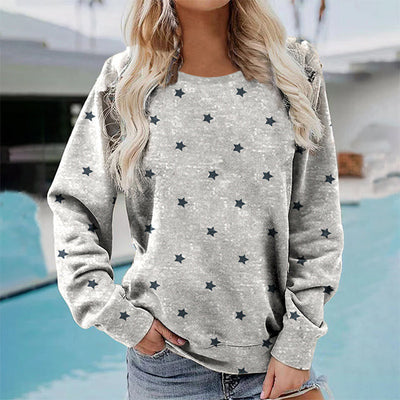 Casual Sweatshirt Met Sterrenprint