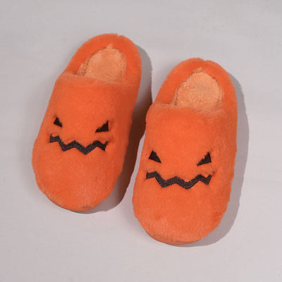 Halloween-Pompoen Pluche Pantoffels