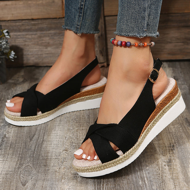 Casual Sandalen Met Sleehak