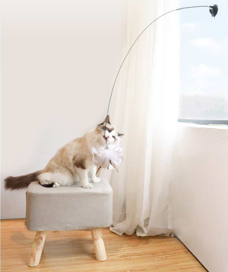 MeowFeather Toy™ - Interactief kattenspeeltje met veren [laatste dag korting]