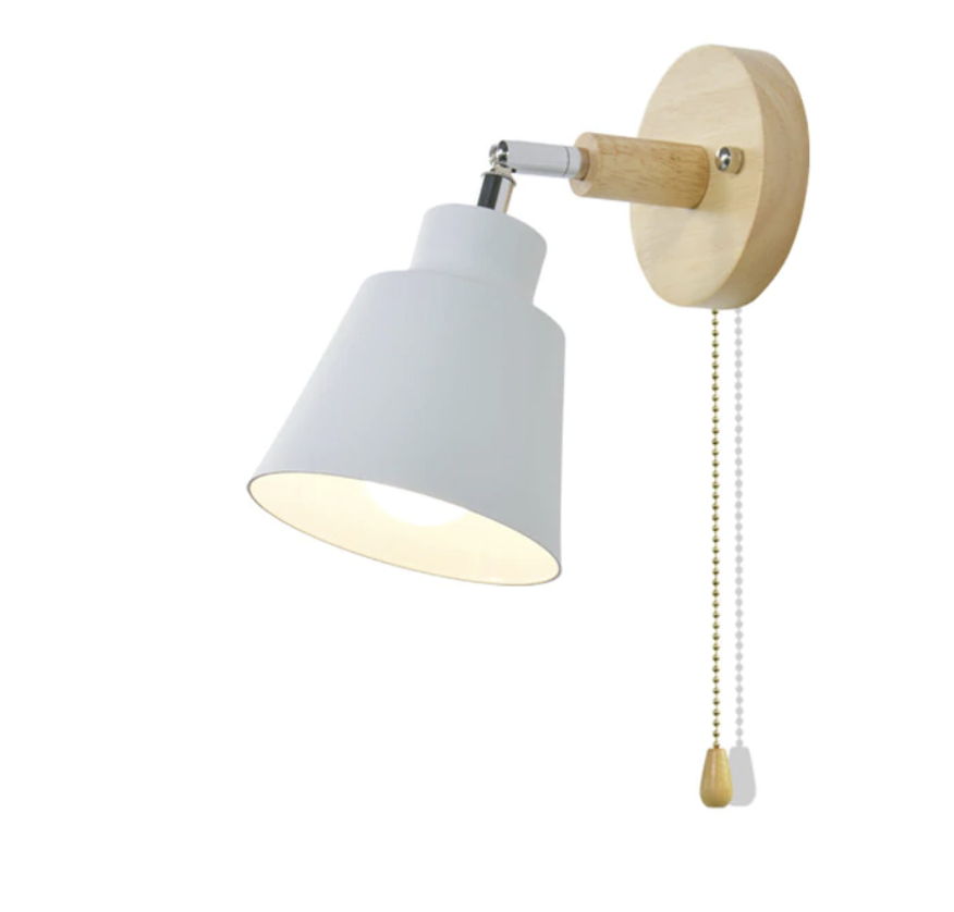 Draaibare Collin Wandlamp met Trekketting Schakelaar