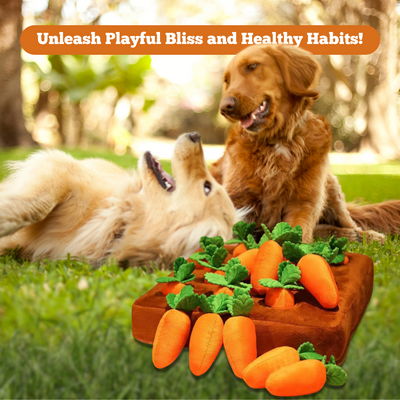 50% THIS WEEK ONLY | Turfy™ Plush Carrots Dog Puzzle