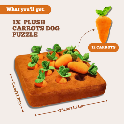 50% THIS WEEK ONLY | Turfy™ Plush Carrots Dog Puzzle