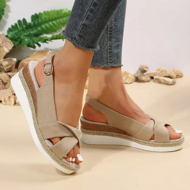 Casual Sandalen Met Sleehak