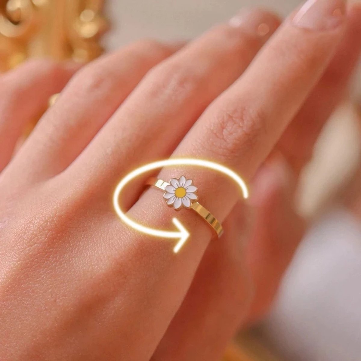 ANTI-STRESS Daisy Ring - ONE SIZE FITS ALL!