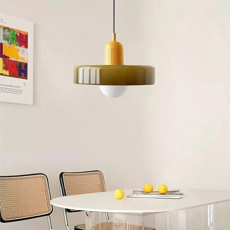 Bauhaus Hanglamp | Gekleurd Glas