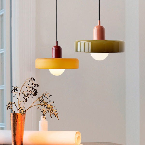 Bauhaus Hanglamp | Gekleurd Glas