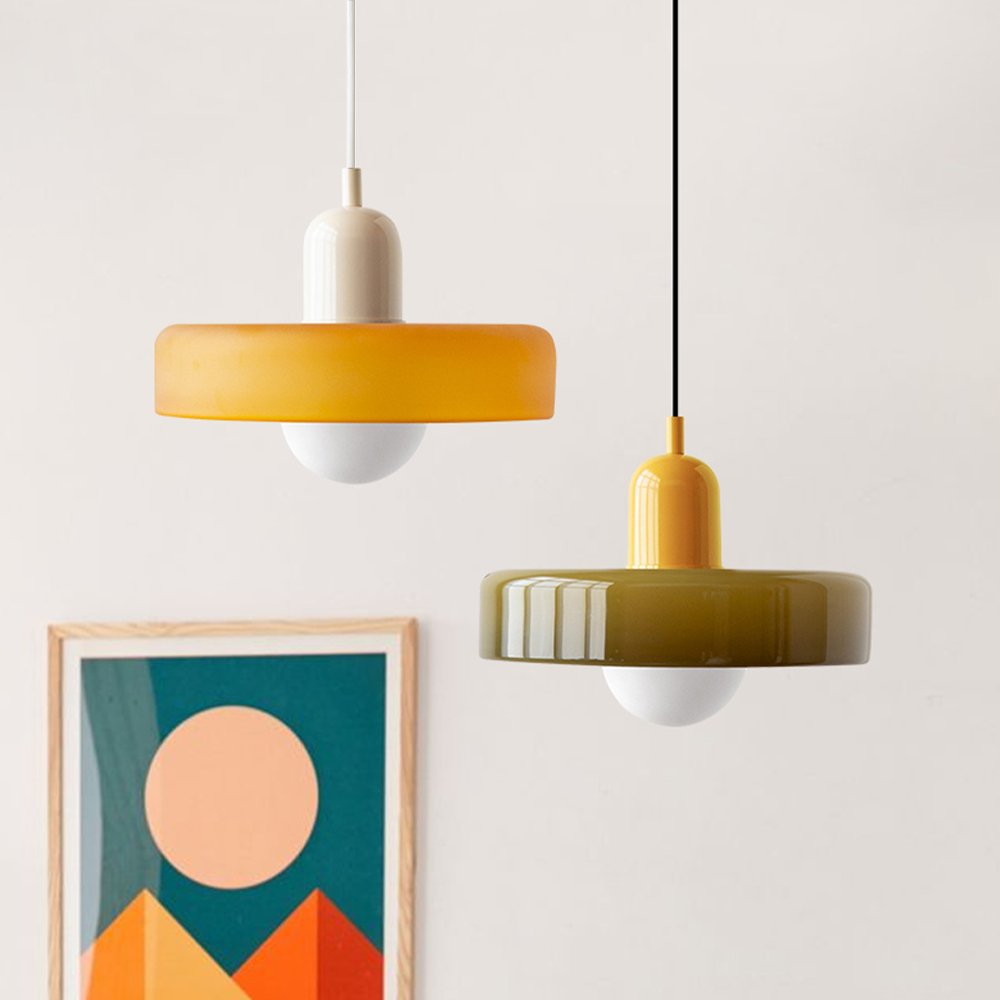 Bauhaus Hanglamp | Gekleurd Glas