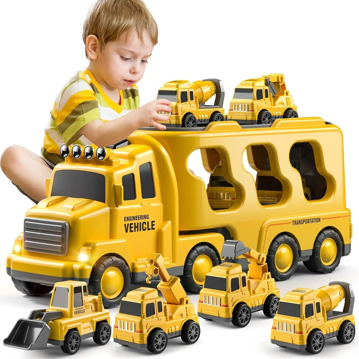 BigTrucks™ | Kindervrachtwagenset incl. 6 GRATIS extra voertuigen!