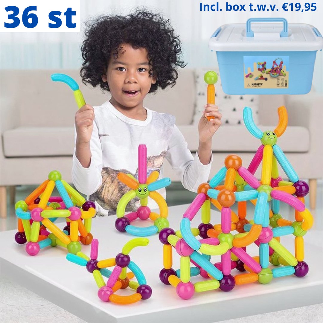 Building Blocks™ | Magnetisch | Incl. GRATIS Opslagbox t.w.v €19.95