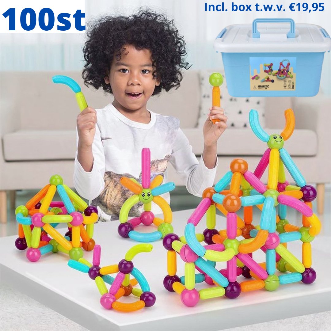 Building Blocks™ | Magnetisch | Incl. GRATIS Opslagbox t.w.v €19.95