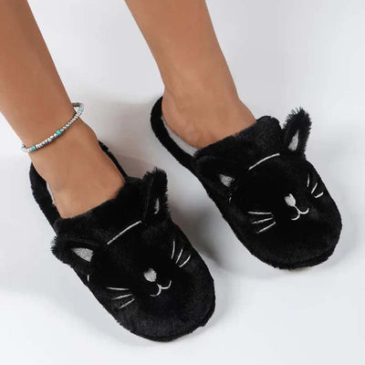 Cartoon Kat Pluche Pantoffels