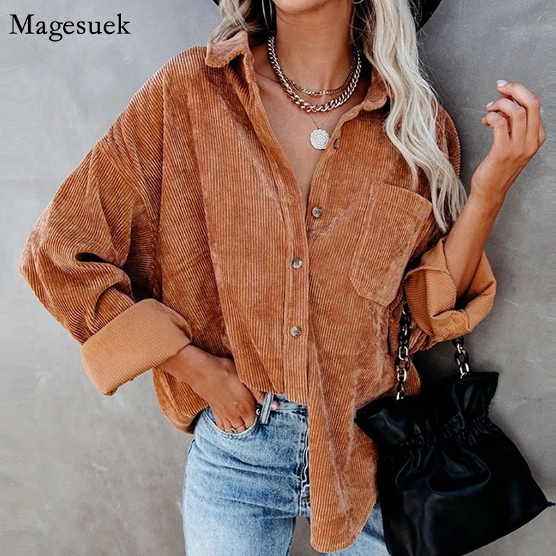 Camilla™ -  Corduroy Oversized Blouse