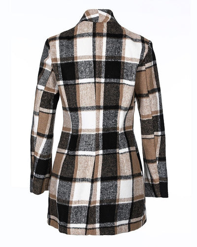 Camilla™ -  Elegant Plaid-Print  Blazer/Jas