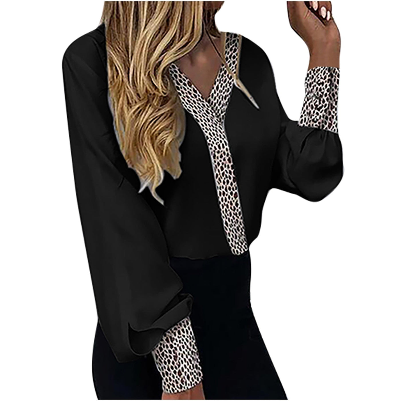 Camilla™ -  Luxe Blouse met subtiele Panter Print