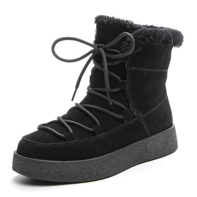 Camilla™  - Snowboots | Warme Pluche Enkellaarsjes van Suede