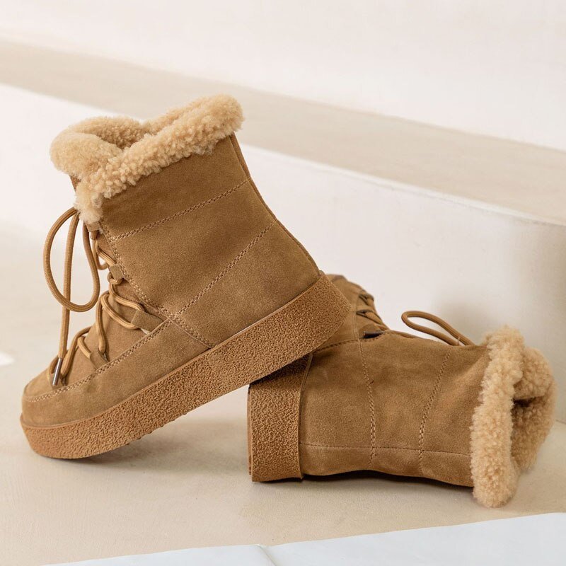 Camilla™  - Snowboots | Warme Pluche Enkellaarsjes van Suede