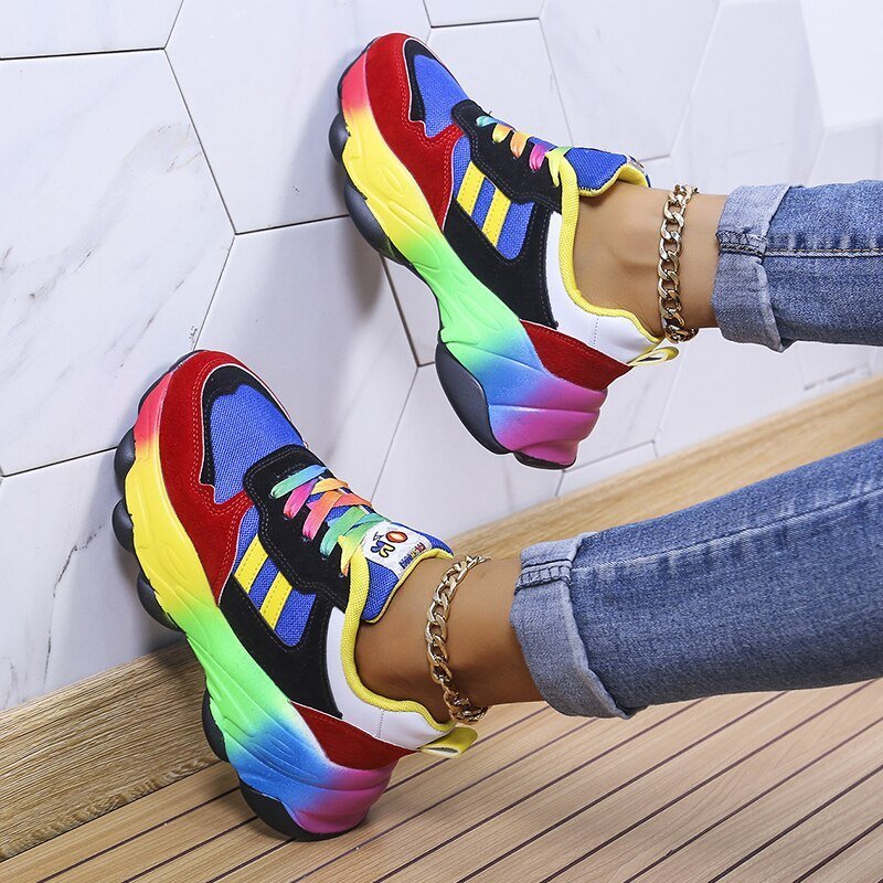 Camilla® - Trendy Regenboog Sneakers