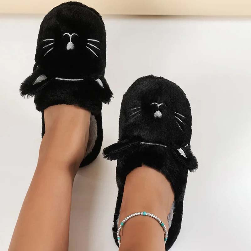 Cartoon Kat Pluche Pantoffels