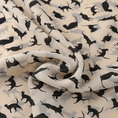 Casual Sjaal Met Kattenprint