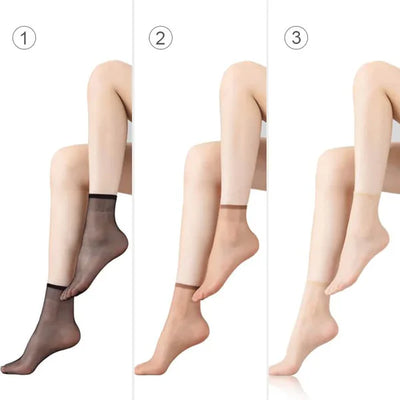 5+5 GRATIS CrystalSocks™ - Onzichtbare, anti-slip Crystal Silk sokken