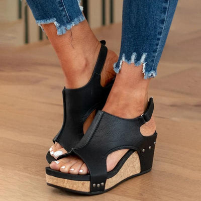 Vintage Sandalen Met Sleehak