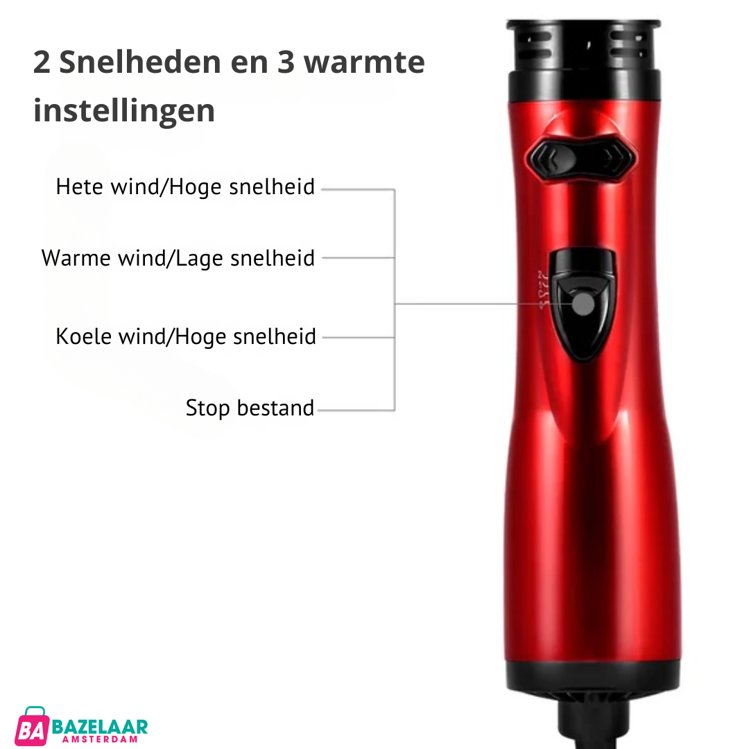 3 In 1 Hetelucht Styler - Voor Droog, Krullend, Steil Haar