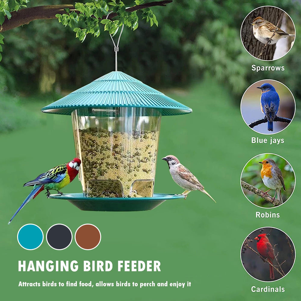 GazeboFeeder™ - Waterdicht, hangend voederhuisje voor wilde vogels [Laatste dag korting]