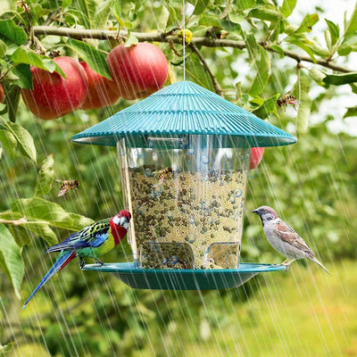 GazeboFeeder™ - Waterdicht, hangend voederhuisje voor wilde vogels [Laatste dag korting]