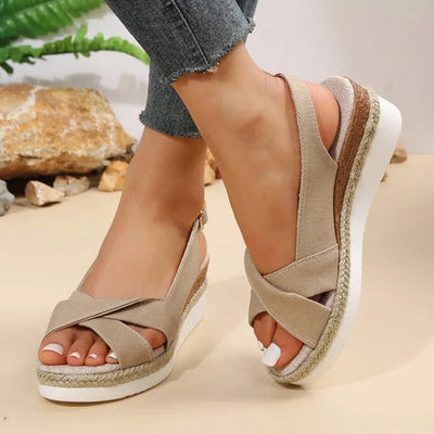 Casual Sandalen Met Sleehak