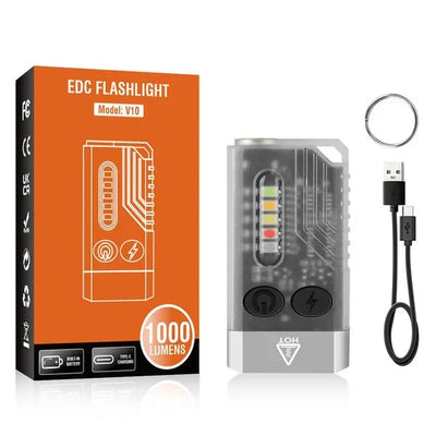 EDC-Zaklamp | Rood UV-Blauw Licht | Super Helder 1000LM