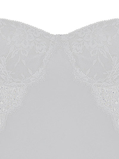 White See Through Lace Splice Slim Corset Top