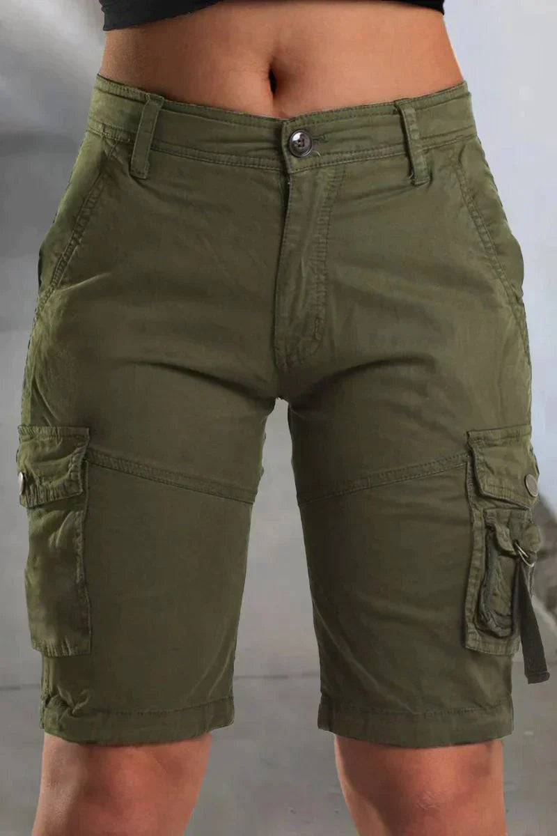 Stacy's Cargo shorts met middelhoge taille