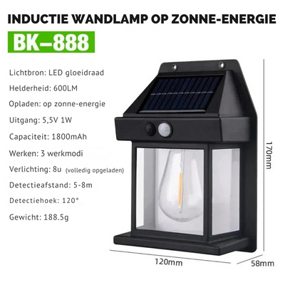 Wandlamp op Zonne-Energie | Buiten