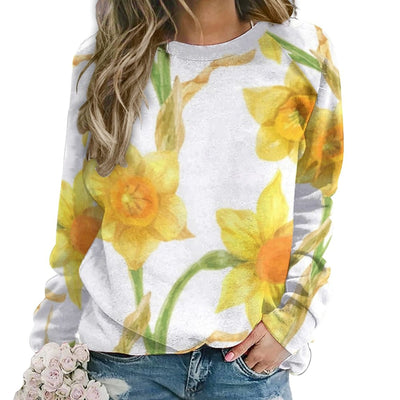 Ginevra™  - Sweater met prachtige Narcissen Afbeelding