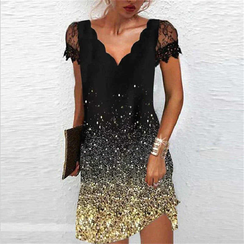 EVE | ELEGANTE GLITTERJURK