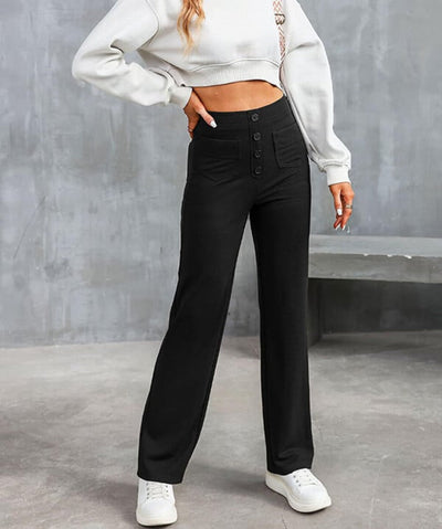 Moduza - High Waisted Elastische Broek