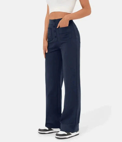 Moduza - High Waisted Elastische Broek