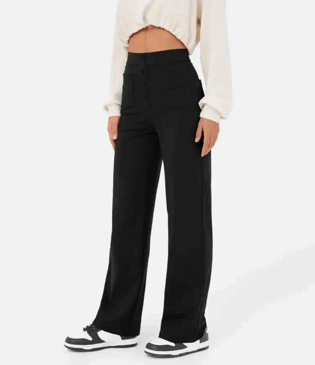 Moduza - High Waisted Elastische Broek