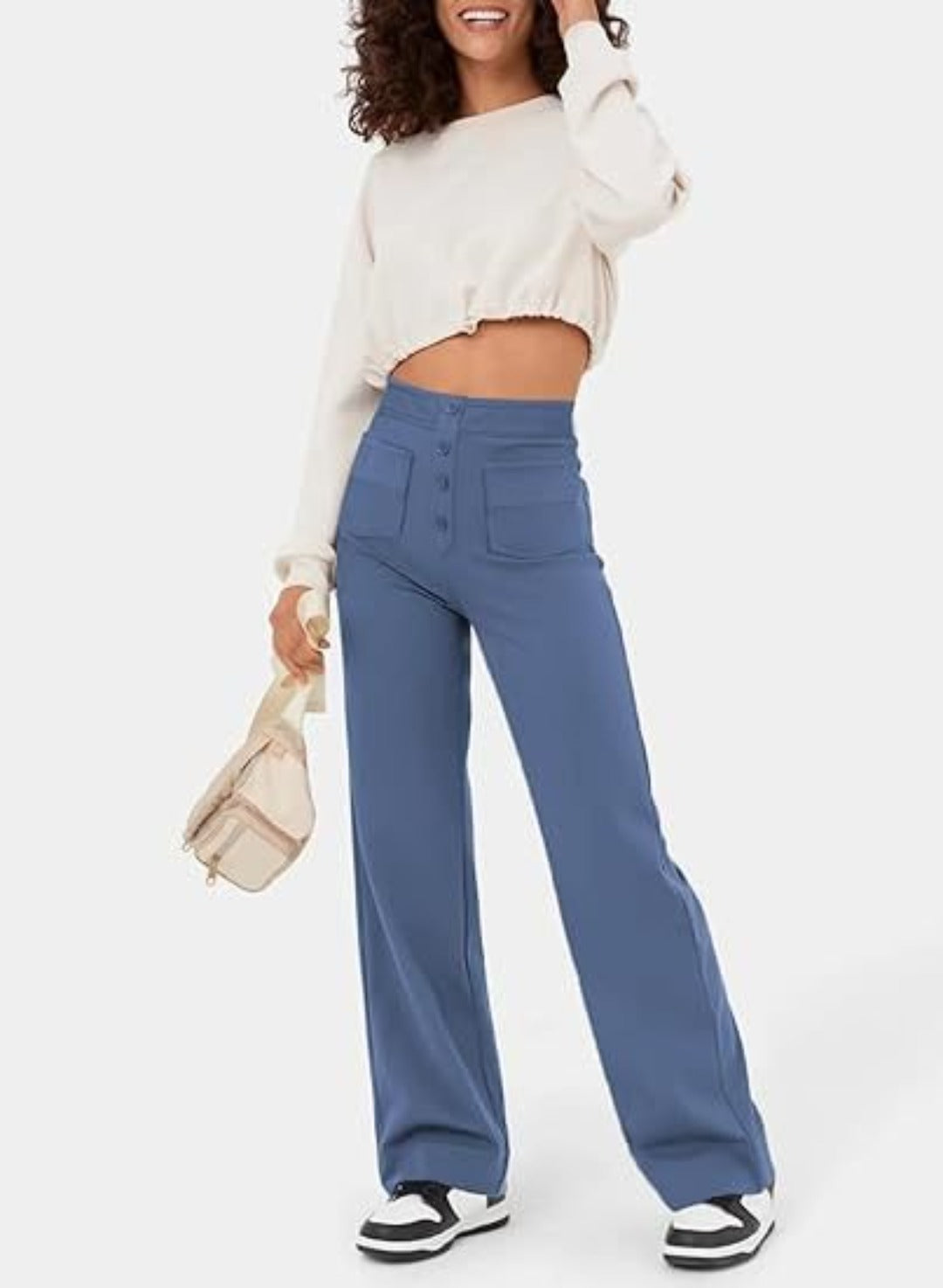 Moduza - High Waisted Elastische Broek