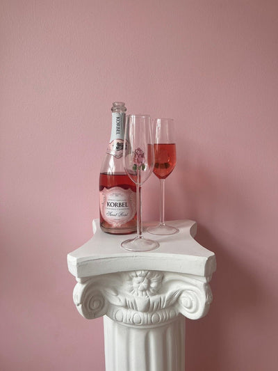 La Vie En Rose | Champagneglas - Handgemaakt