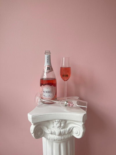 La Vie En Rose | Champagneglas - Handgemaakt