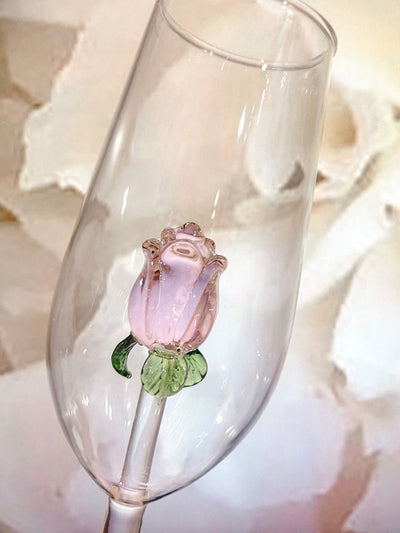 La Vie En Rose | Champagneglas - Handgemaakt