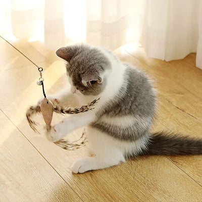 MeowFeather Toy™ - Interactief kattenspeeltje met veren [laatste dag korting]