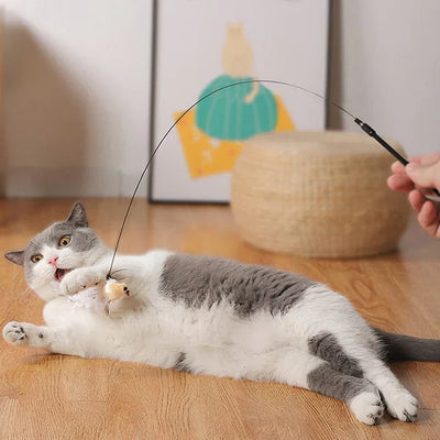 MeowFeather Toy™ - Interactief kattenspeeltje met veren [laatste dag korting]