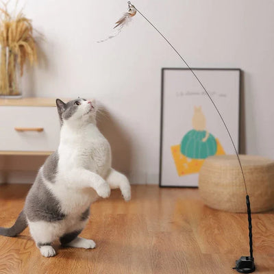 MeowFeather Toy™ - Interactief kattenspeeltje met veren [laatste dag korting]