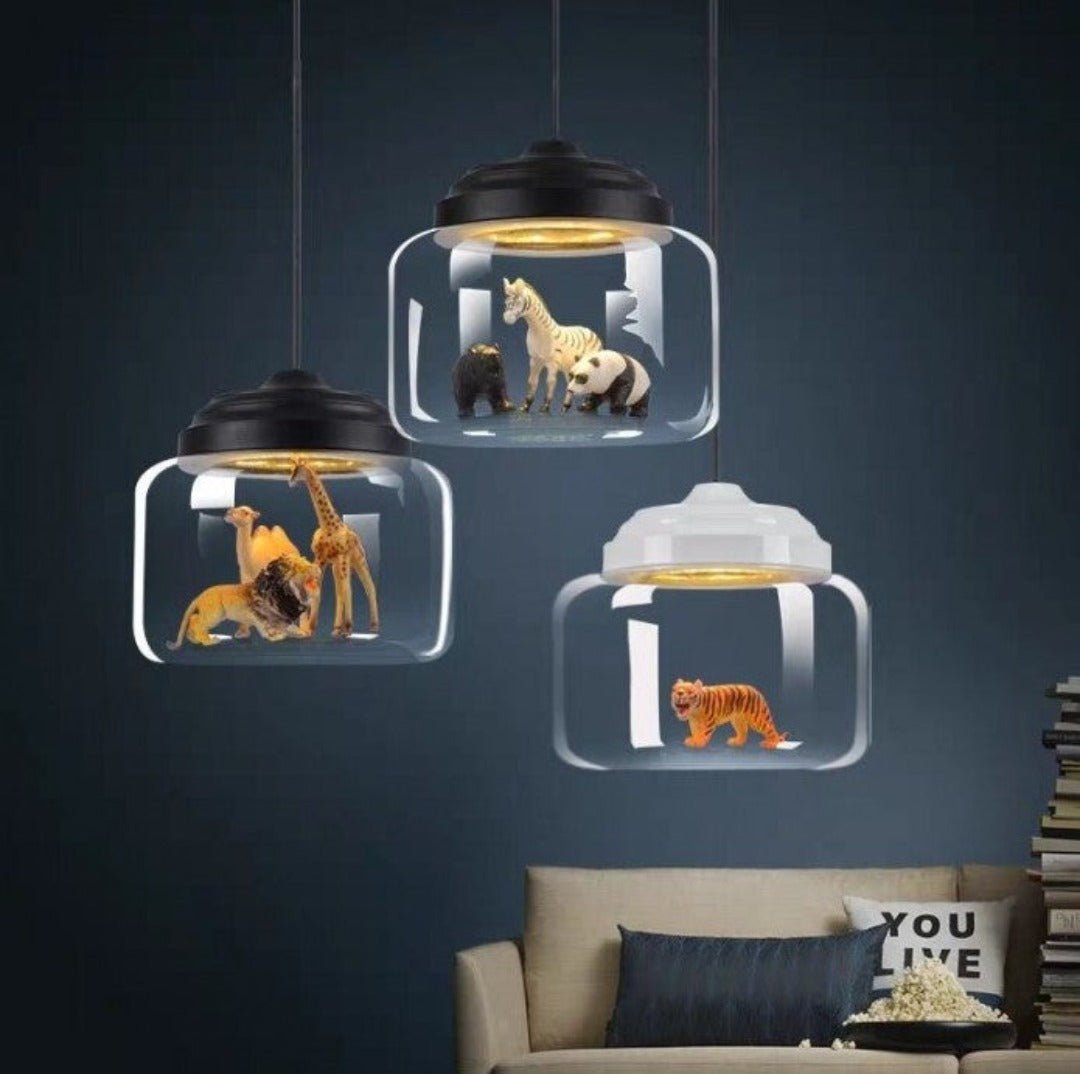 Little Zoo | Hanglamp Met Glazen Kap